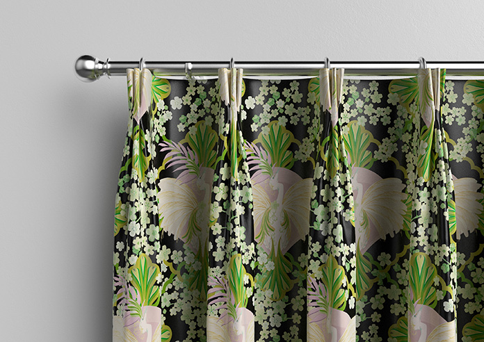 Faded Glamour, Goddess Green Black - Made To Measure Curtains - Image 11